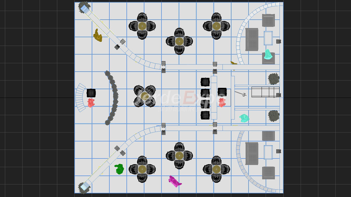 國外創意展廳平面設計圖
