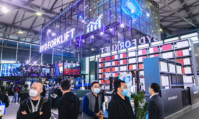 上海400㎡物流雙層展臺(tái)設(shè)計(jì)搭建